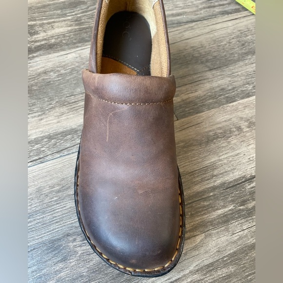 B.O.C Women’s Brown Leather Slip-On Peggy Clogs Size 10 - Picture 12 of 13